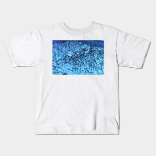 Blue rock digitised abstract Kids T-Shirt